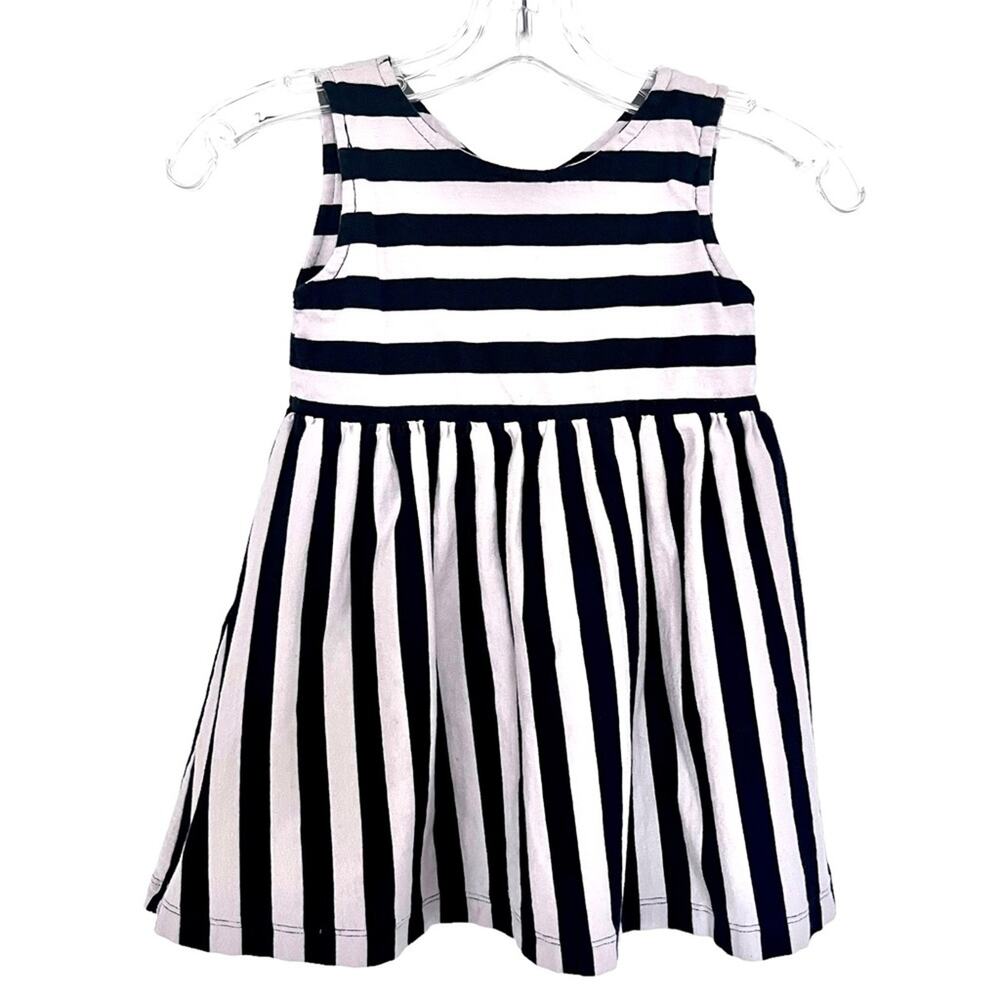 Turtle Dove London girls neutral  sleeveless striped jersey dress size 3/4